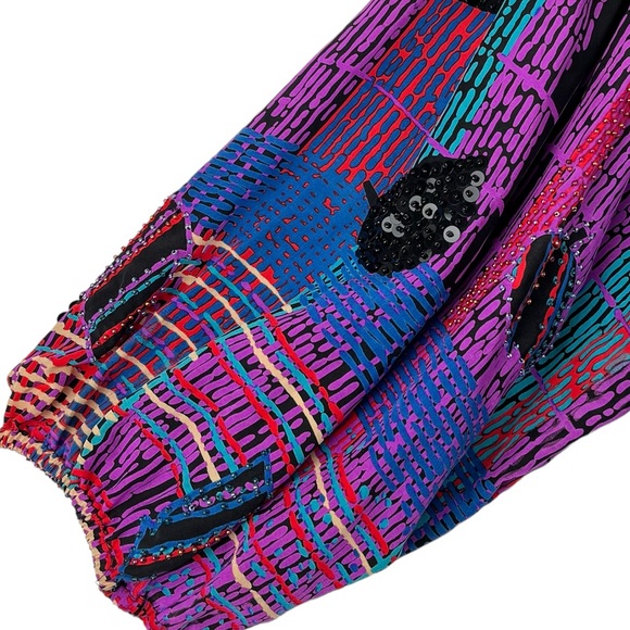 VINTAGE Diane Freis for Marisa Christina 1980s Designer Lambswool & Silk Sweater - Picture 7 of 12